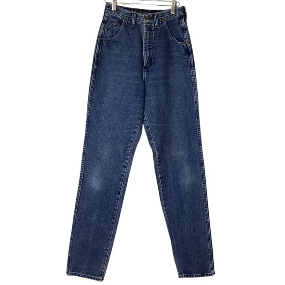 Vintage Wrangler Silverlake‎ High-Waisted No Back Pocket Blue Jean Denim Size 8 - Picture 1 of 8